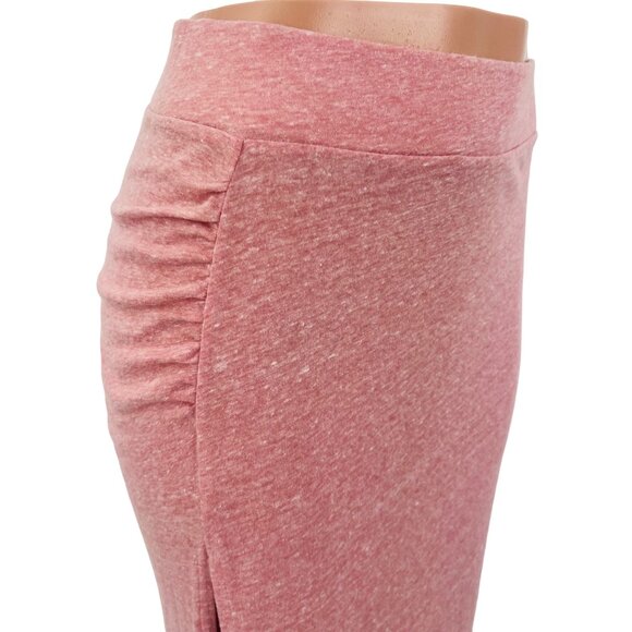 Free People Beach Pink Side Ruched & Slit Maxi Skirt | Coastal Boho Clean Girl M - Picture 9 of 16